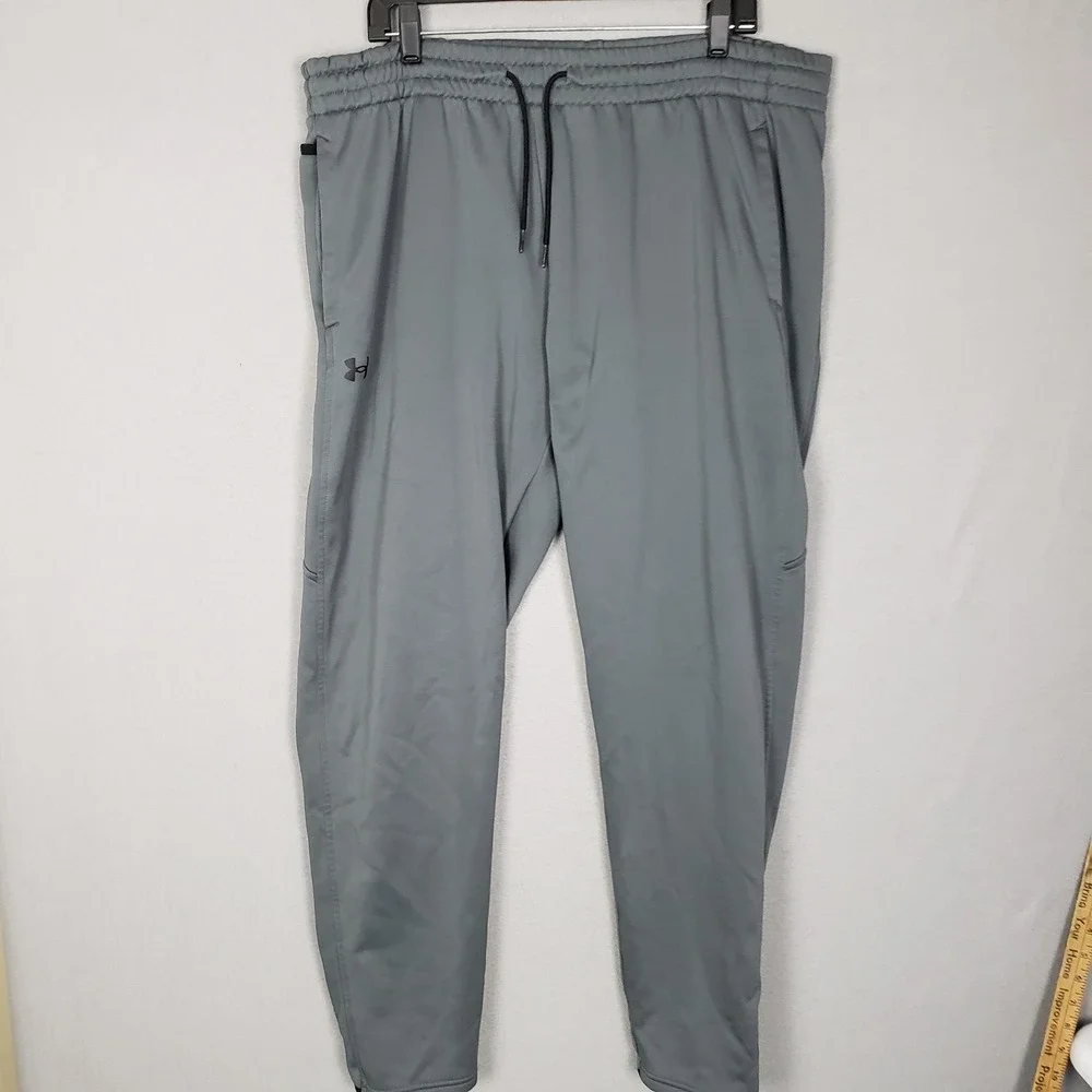 Under Armour Athletic Sweatpants Gray Loose Fit Casual Comfy Athleisure Size XXL